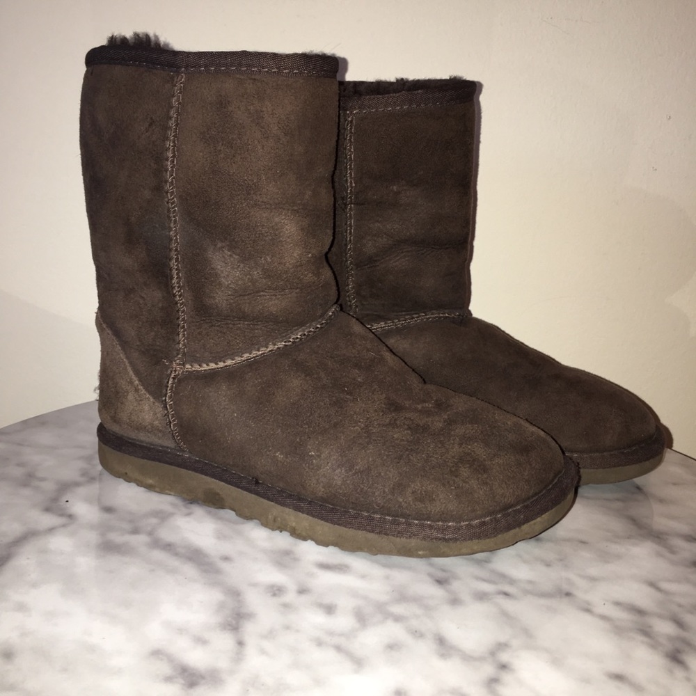 Short brown Ugg Classic Boots